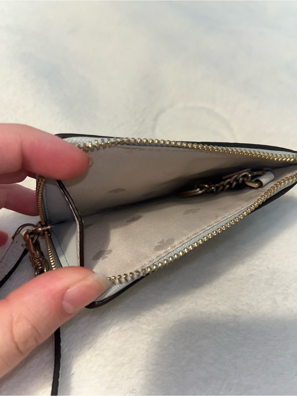kate spade light blue Pebbled Leather Wristlet Card Case - Picture 3 of 3